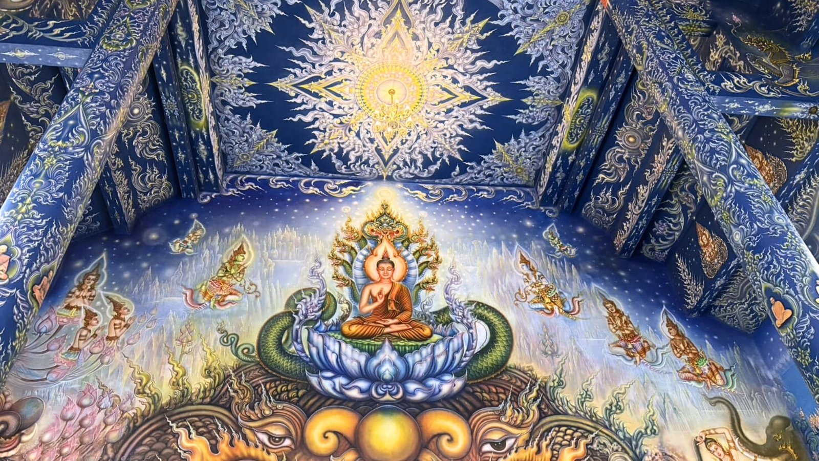 Wat Rong Suea Ten Murals